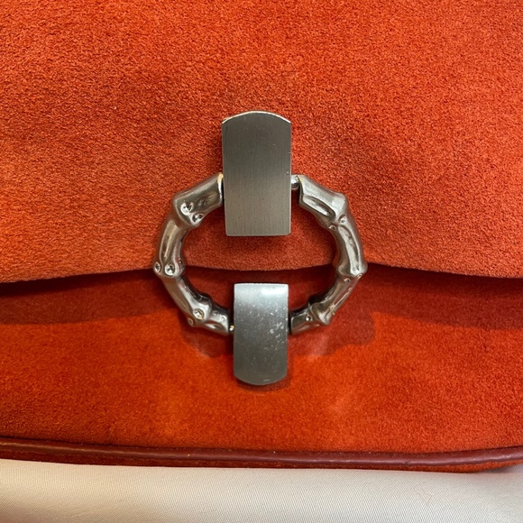 ZARA Burnt Orange Suede Crossbody Purse - Picture 2 of 11